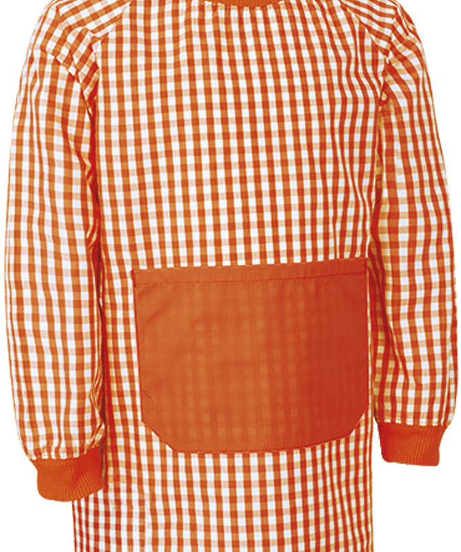 BTVAGARBJ Kids Smock GARDEN - Λευκό-Party Πορτοκαλί