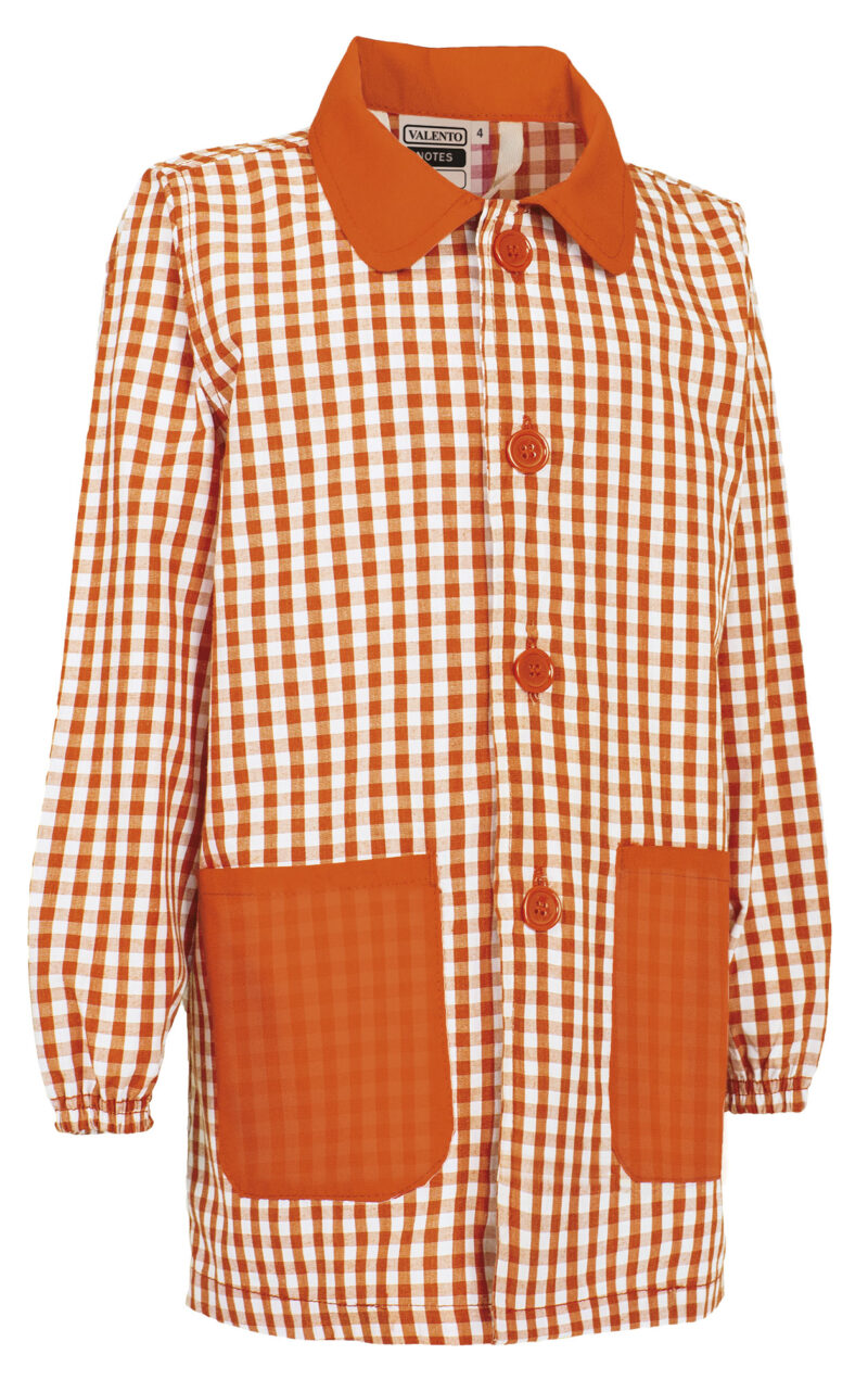 BTVANOTBJ Kids Smock NOTES - Λευκό-Party Πορτοκαλί