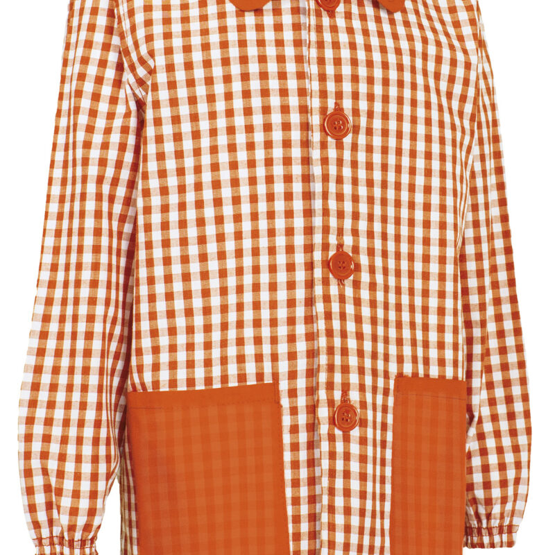 BTVANOTBJ Kids Smock NOTES - Λευκό-Party Πορτοκαλί