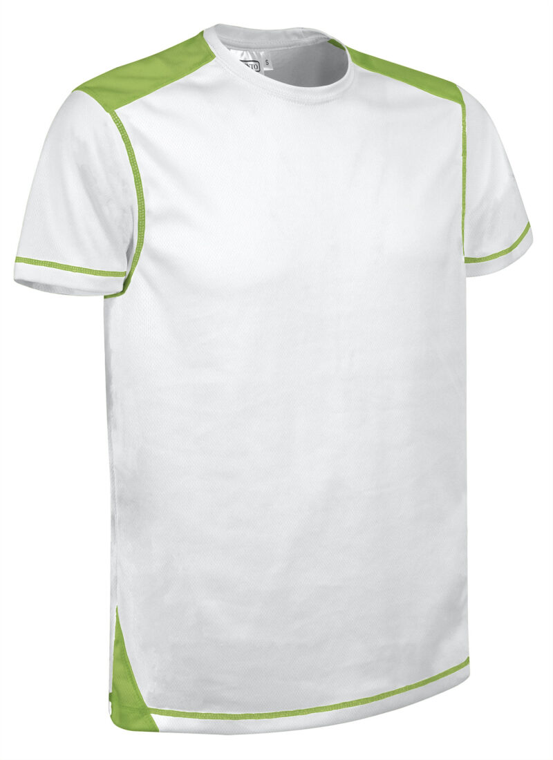 CAVABRIBV Τεχνικό T-Shirt BRICKPLUS - Λευκό-Μήλο Πράσινο