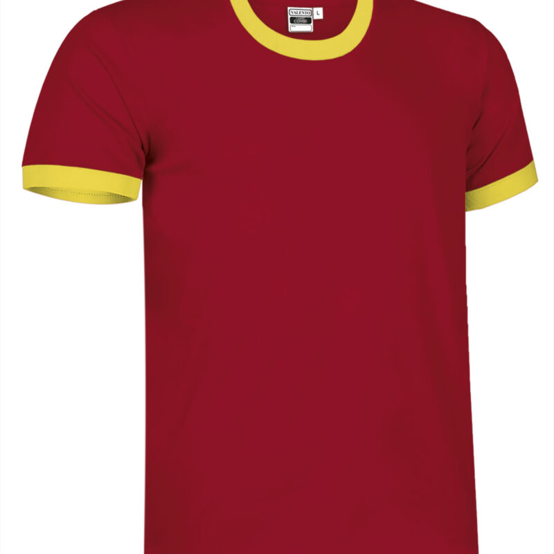 CAVACOMRA T-Shirt COMBI - Lotto Κόκκινο-Ηλίανθος Κίτρινο