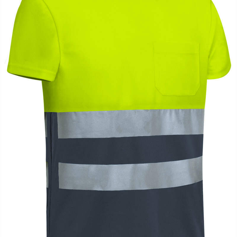 CAVADEMAC Υψηλής ορατότητας S/S T-Shirt DEMOLITION - Fluo Κίτρινο-Charcoal Γκρι