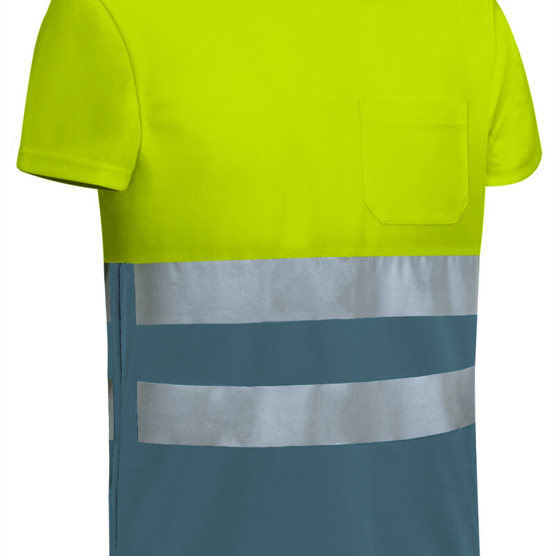 Υψηλής ορατότητας S/S T-Shirt DEMOLITION - Fluo Κίτρινο-Cement Γκρι