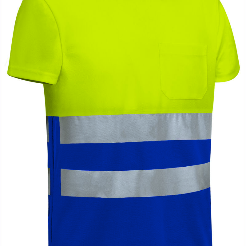 Υψηλής ορατότητας S/S T-Shirt DEMOLITION - Fluo Κίτρινο-Bluish Μπλε