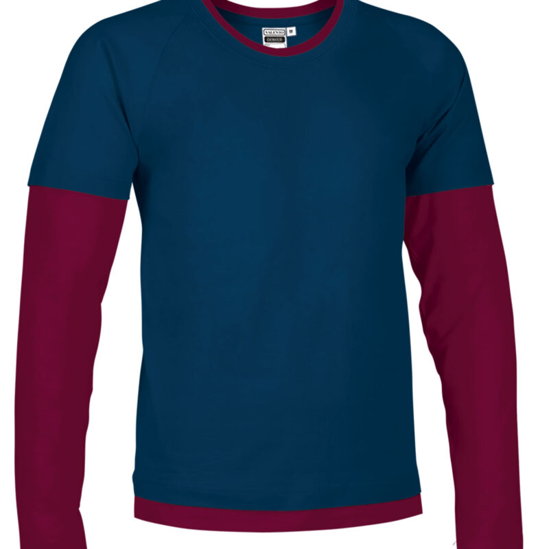 CAVADENMG T-Shirt DENVER - Orion Μπλε σκούρο Μπλε-Μαόνι Μπορντό