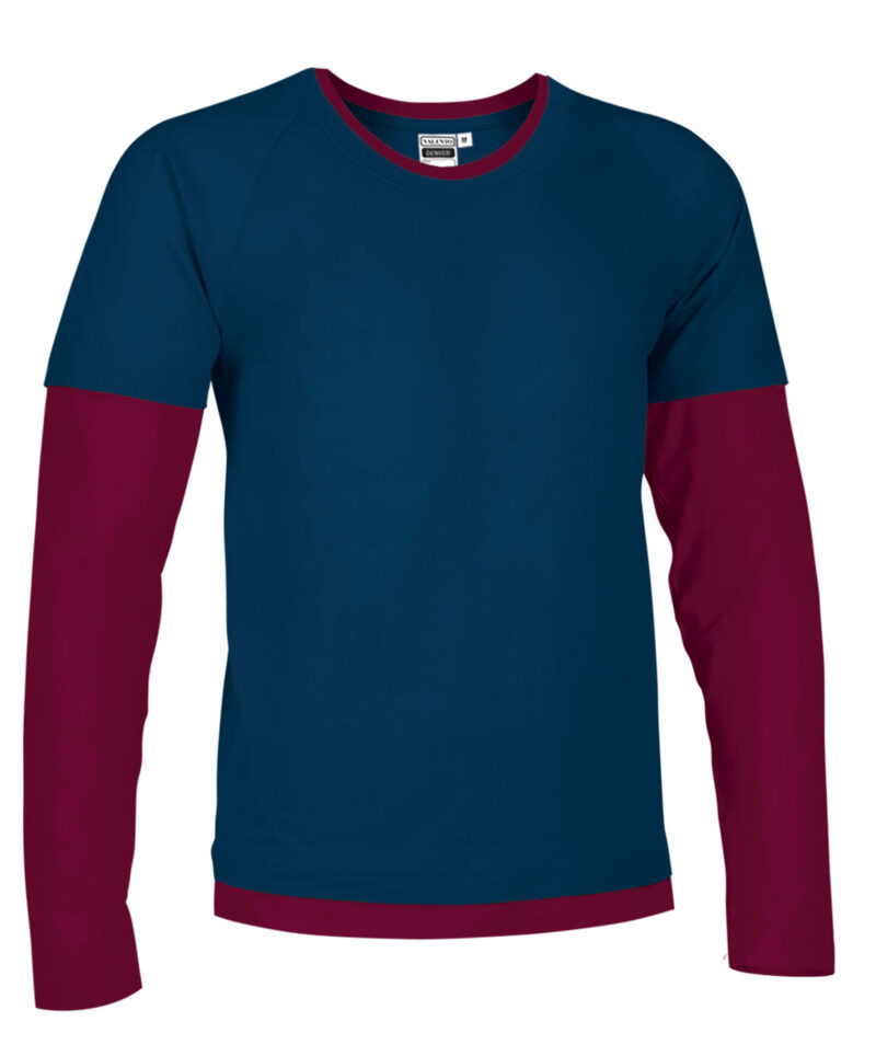 CAVADENMG T-Shirt DENVER - Orion Μπλε σκούρο Μπλε-Μαόνι Μπορντό