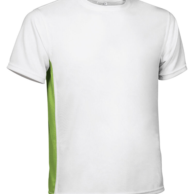 CAVALEOBM Τεχνικό T-Shirt LEOPARD - Λευκό-Μήλο Πράσινο
