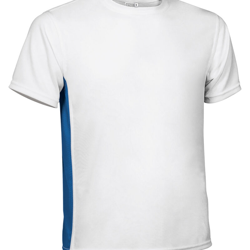 CAVALEOBY Τεχνικό T-Shirt LEOPARD - Λευκό-Ρουά Μπλε