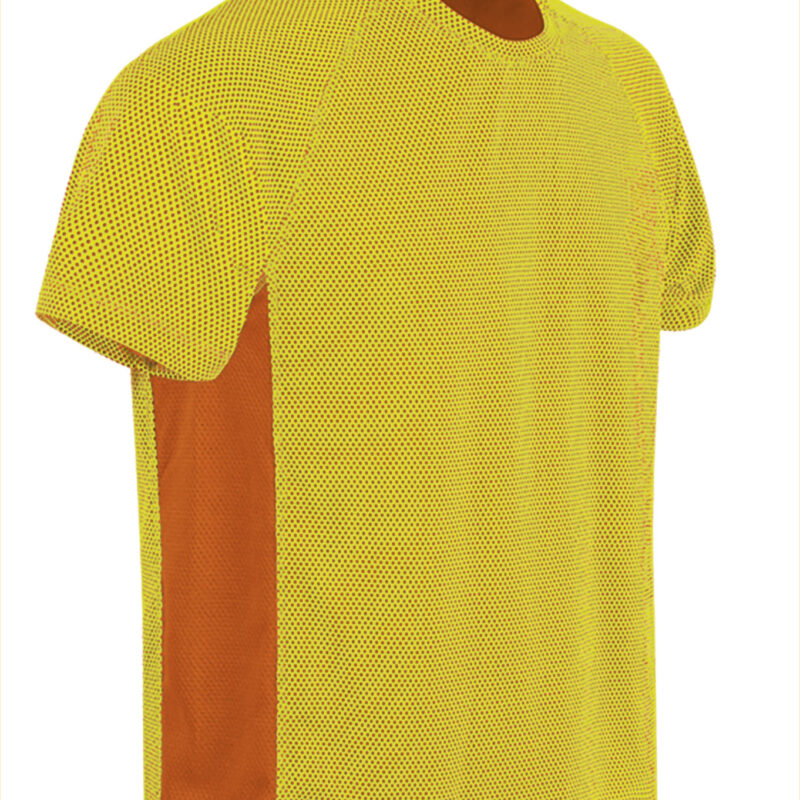 CAVAMARAN Τεχνικό T-Shirt MARATHONER - Fluo Κίτρινο-Fluo Πορτοκαλί