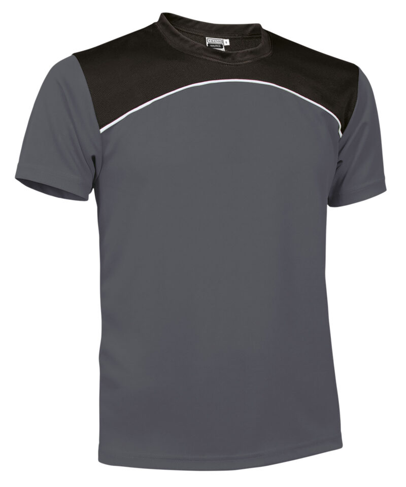 CAVAMAUGB Τεχνικό T-Shirt MAURICE - Charcoal Γκρι-Λευκό-Μαύρο