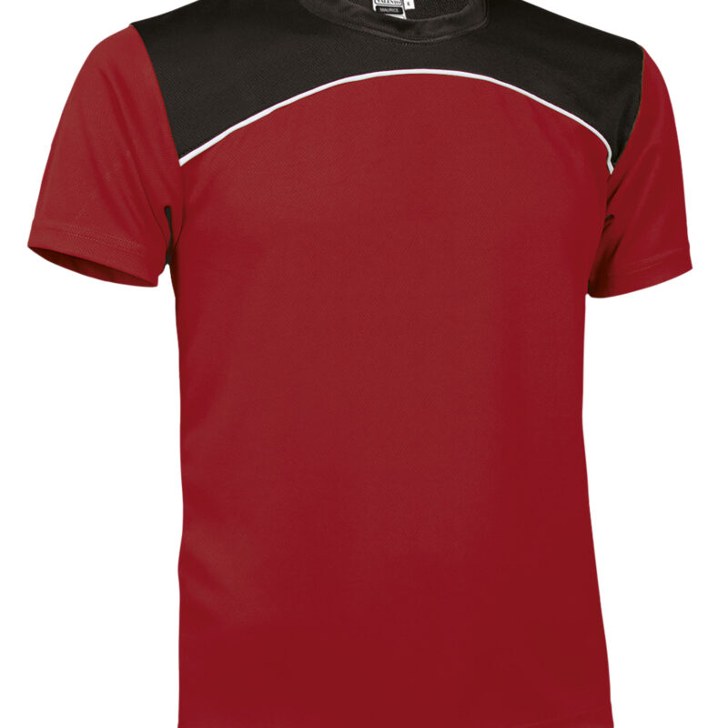 CAVAMAURB Τεχνικό T-Shirt MAURICE - Lotto Κόκκινο-Λευκό-Μαύρο