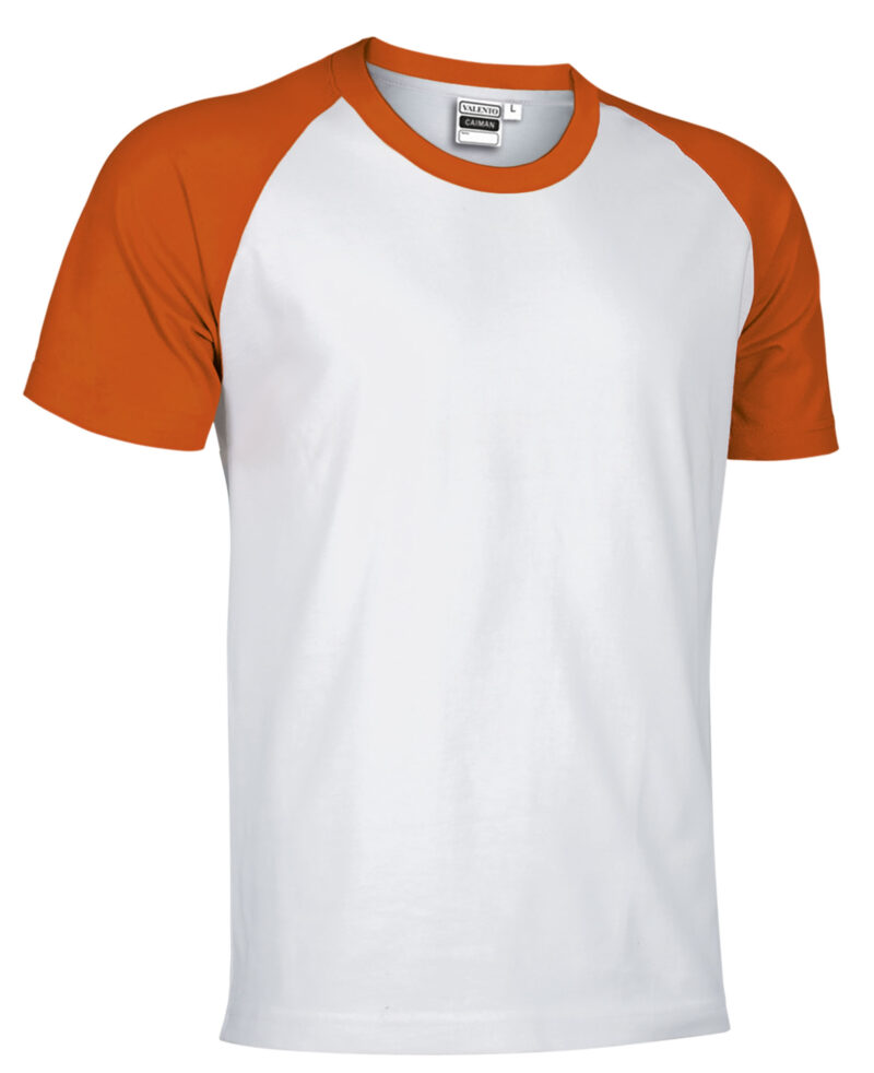 T-Shirt CAIMAN - Λευκό-Party Πορτοκαλί