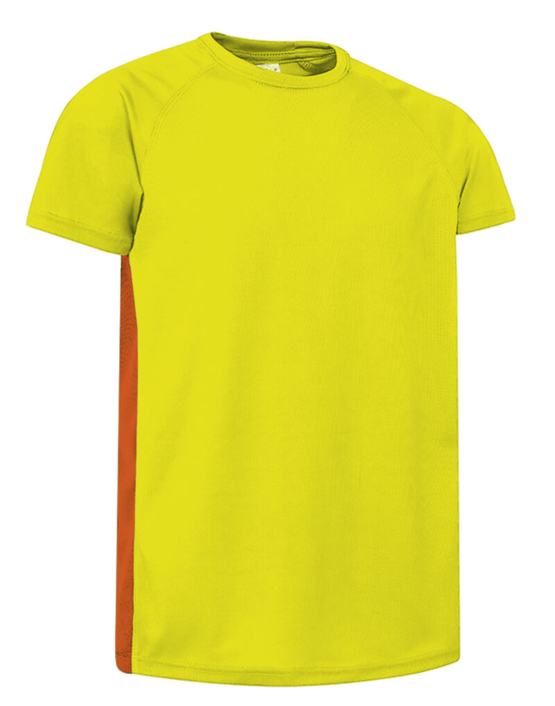 CAVARKSAN Τεχνικό T-Shirt ROCKSPEED - Fluo Κίτρινο-Fluo Πορτοκαλί
