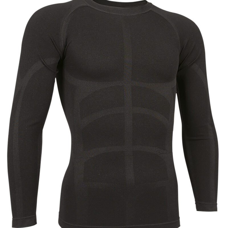Μακρυμάνικο Stretchy Base Layer T-Shirt SKYNET - Μαύρο