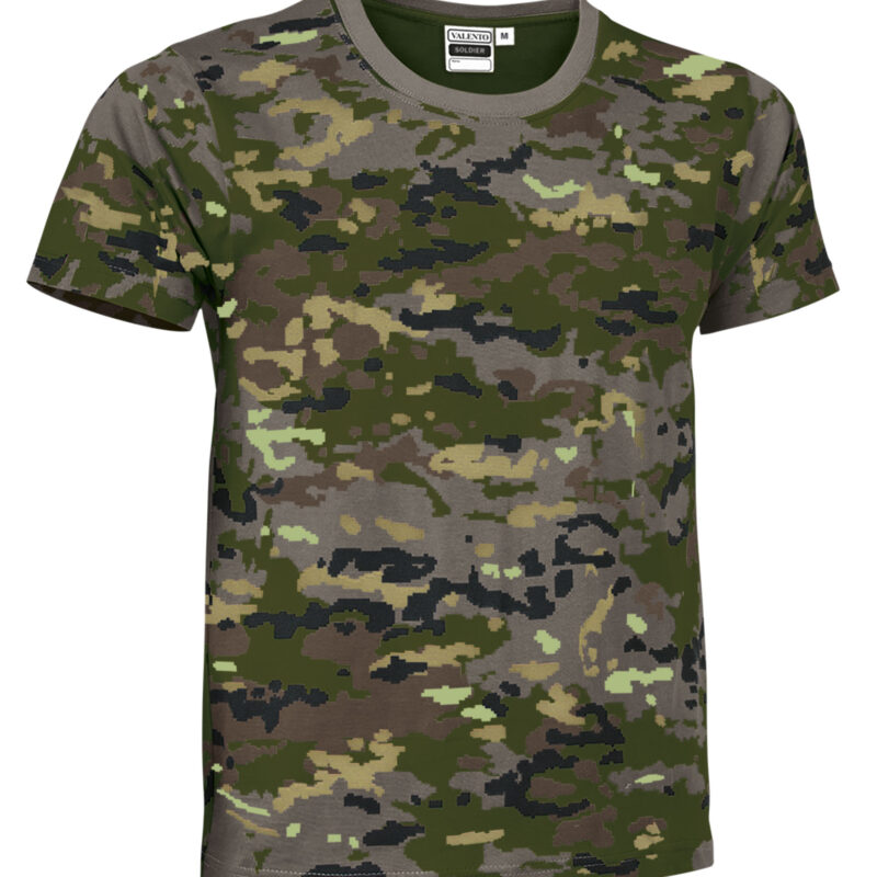 CAVASOLBX T-Shirt SOLDIER - Pixelated Woodland Camouflage