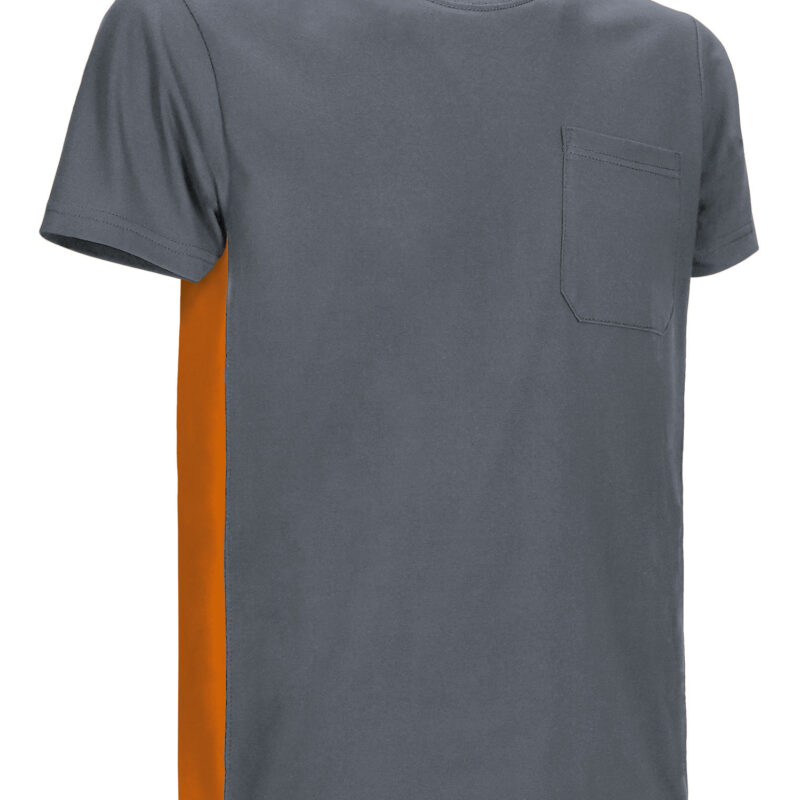 CAVATHUGN T-Shirt THUNDER - Cement Γκρι-Party Πορτοκαλί