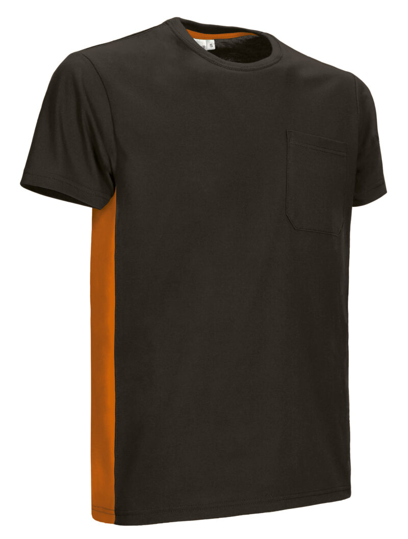 T-Shirt THUNDER - Μαύρο-Party Πορτοκαλί