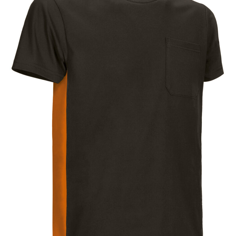 CAVATHUNN T-Shirt THUNDER - Μαύρο-Party Πορτοκαλί