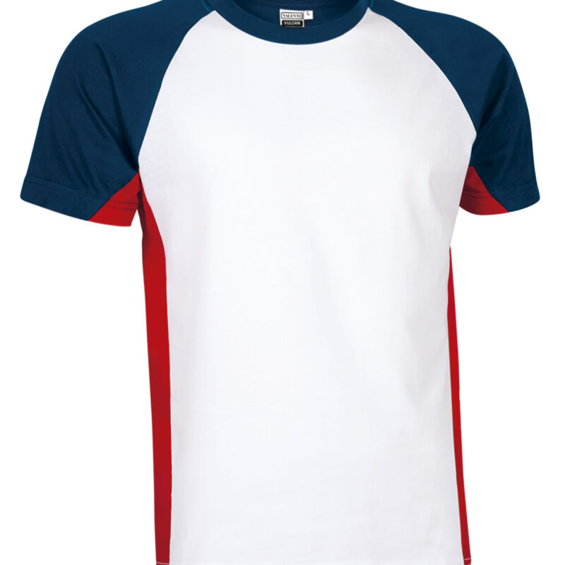 T-Shirt VULCAN - Λευκό-Lotto Κόκκινο-Orion Μπλε σκούρο Μπλε