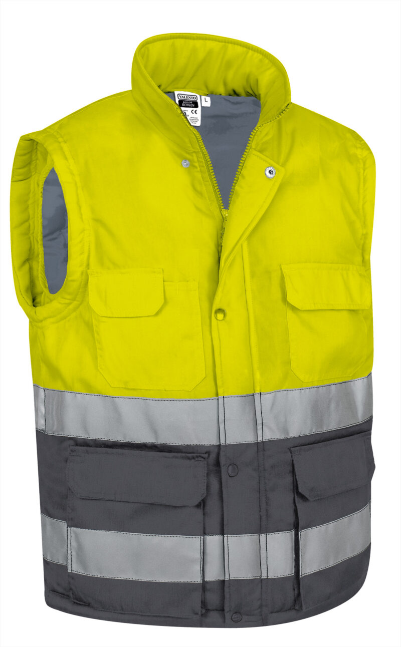 CHVABERAC Υψηλής ορατότητας Vest BERGEN - Fluo Κίτρινο-Charcoal Γκρι
