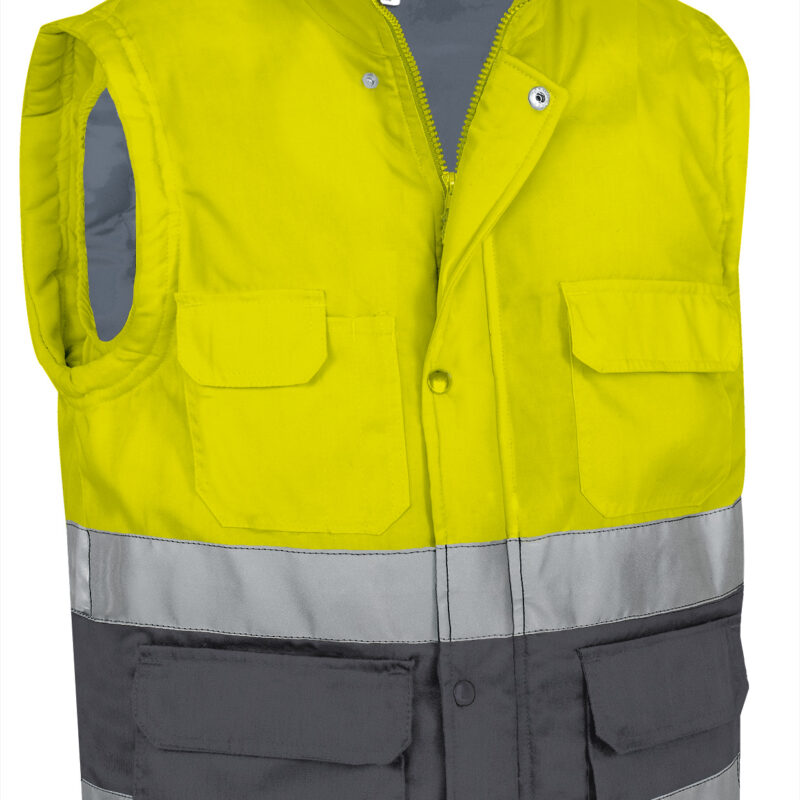 CHVABERAC Υψηλής ορατότητας Vest BERGEN - Fluo Κίτρινο-Charcoal Γκρι