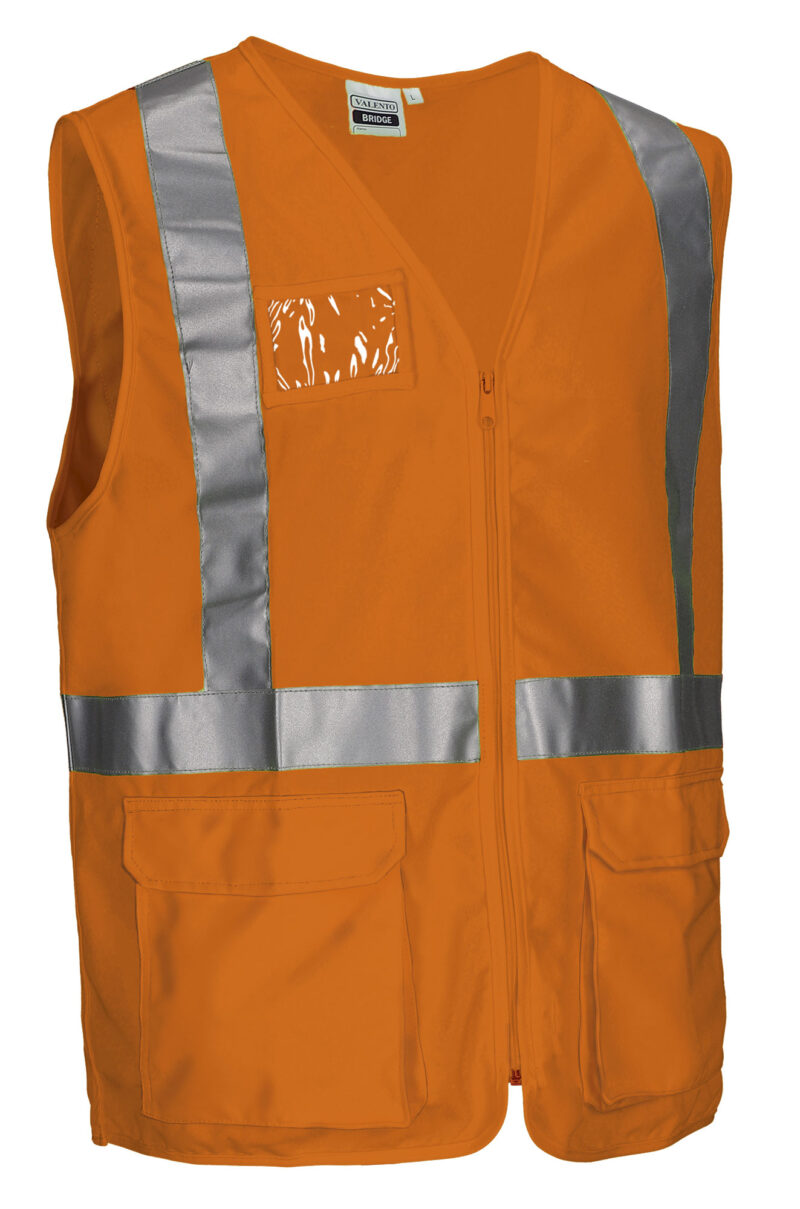 CHVABRINF Υψηλής ορατότητας Safety Vest BRIDGE - Fluo Πορτοκαλί