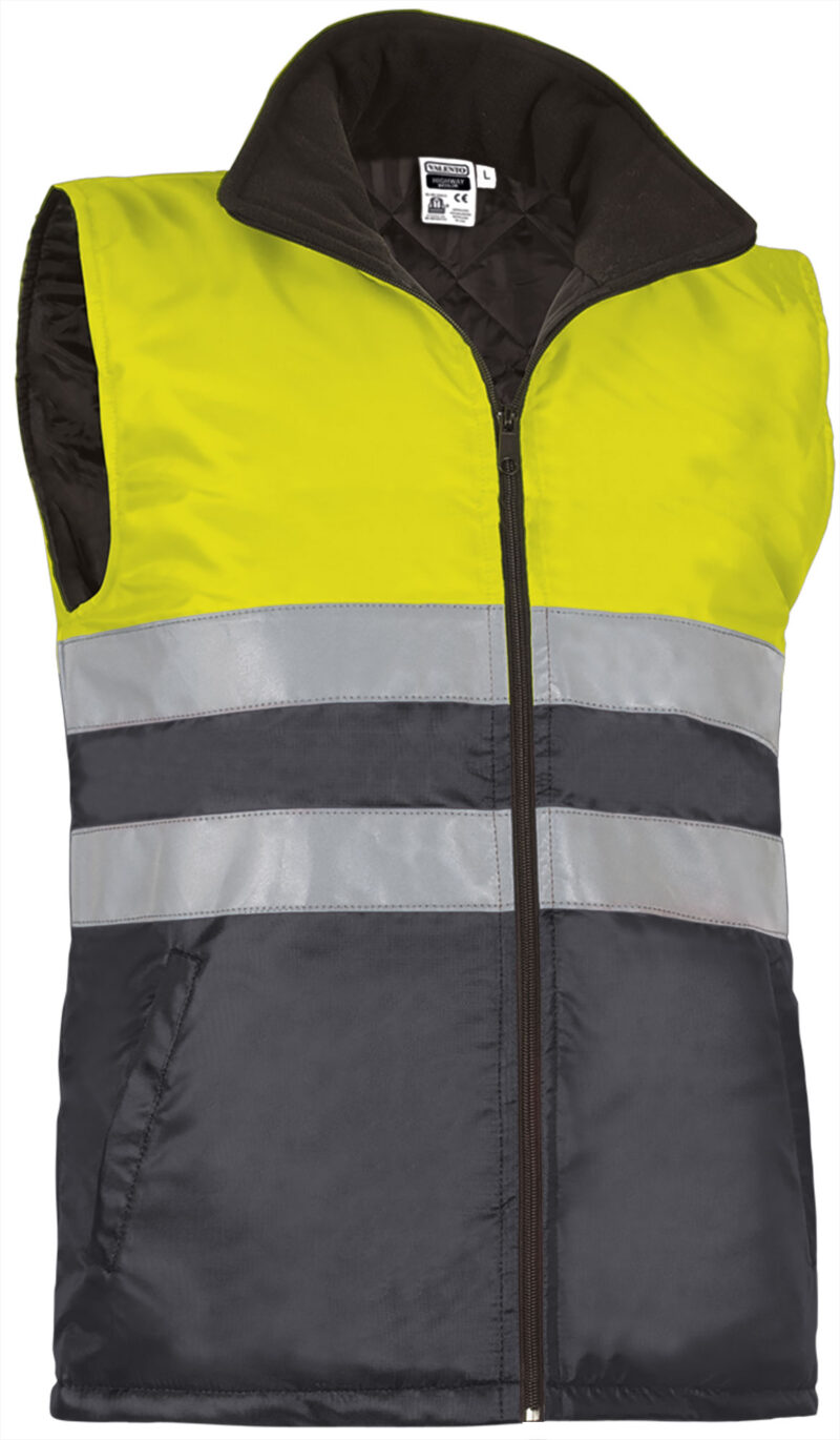 CHVAHIGAG Υψηλής ορατότητας Vest HIGHWAY - Fluo Κίτρινο-Charcoal Γκρι