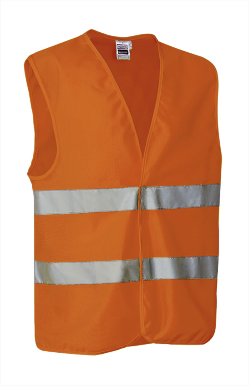CHVAMOONF Υψηλής ορατότητας Safety Vest MOONLIGHT - Fluo Πορτοκαλί
