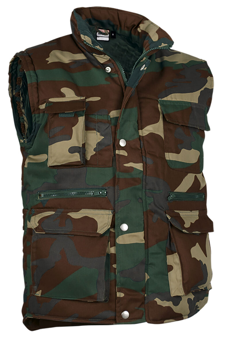 CHVAREPCM Γιλέκο REPORTER - Woodland Camouflage