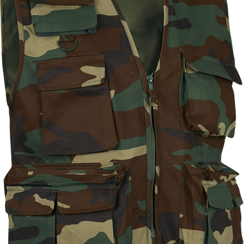 CHVASAFCM Lightweight Vest SAFARI - Woodland Camouflage