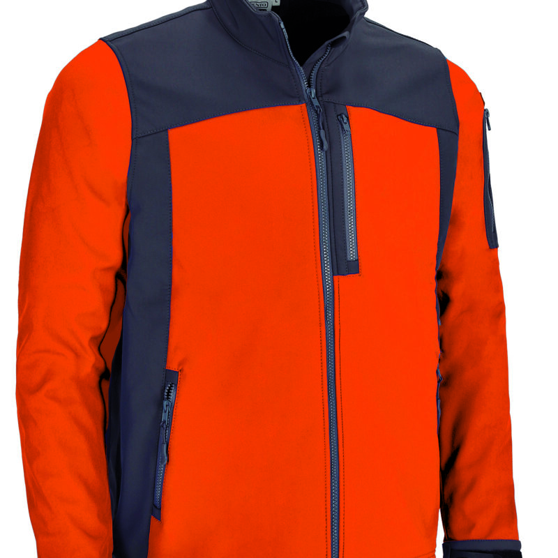 CQVAATHNG Softshell Jacket ATHABASCA - Party Πορτοκαλί-Charcoal Γκρι