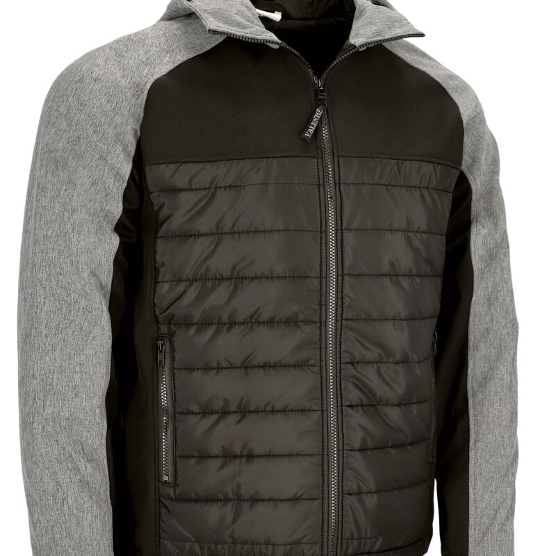 Quilted Hooded Jacket BERING - Μαύρο-Anthracite