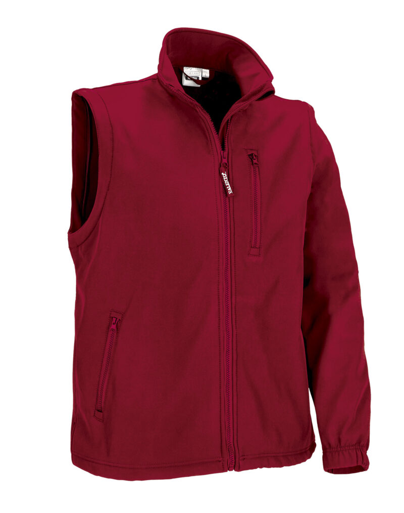 CQVAHALRJ Softshell Jacket with Detachable Sleeves HALIFAX - Κόκκινο lotto