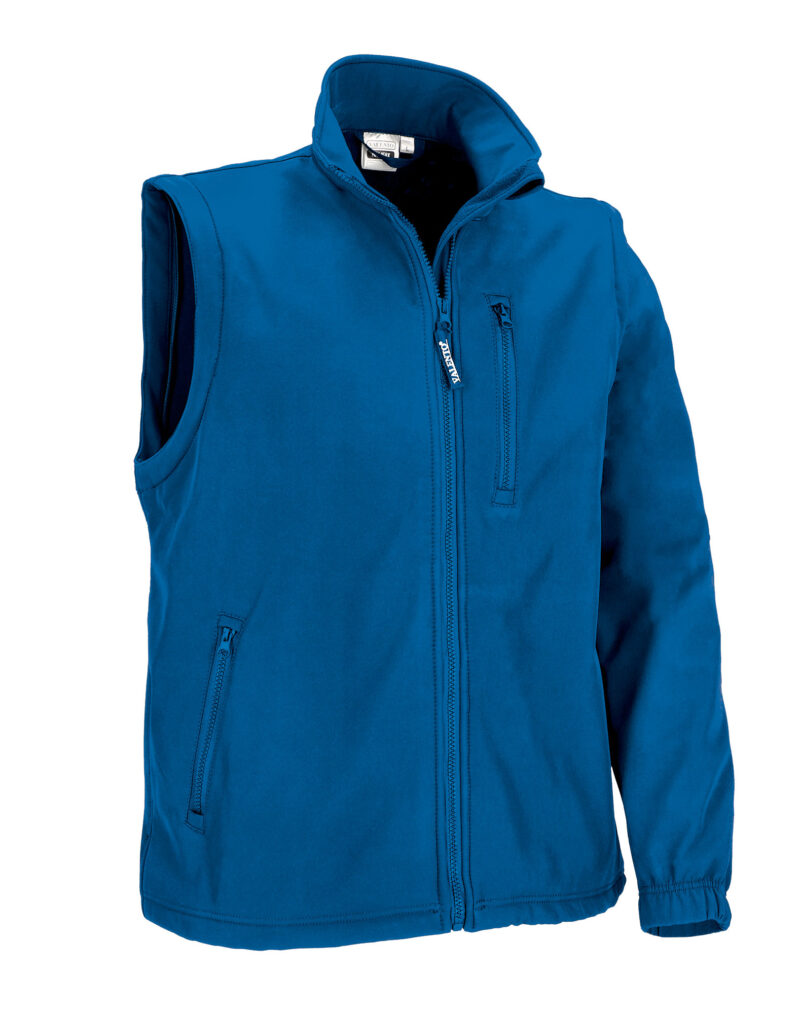 CQVAHALRY Softshell Jacket with Detachable Sleeves HALIFAX - Μπλε ρουά