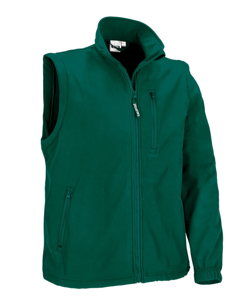 CQVAHALVB Softshell Jacket with Detachable Sleeves HALIFAX - Πράσινο μπουκαλί