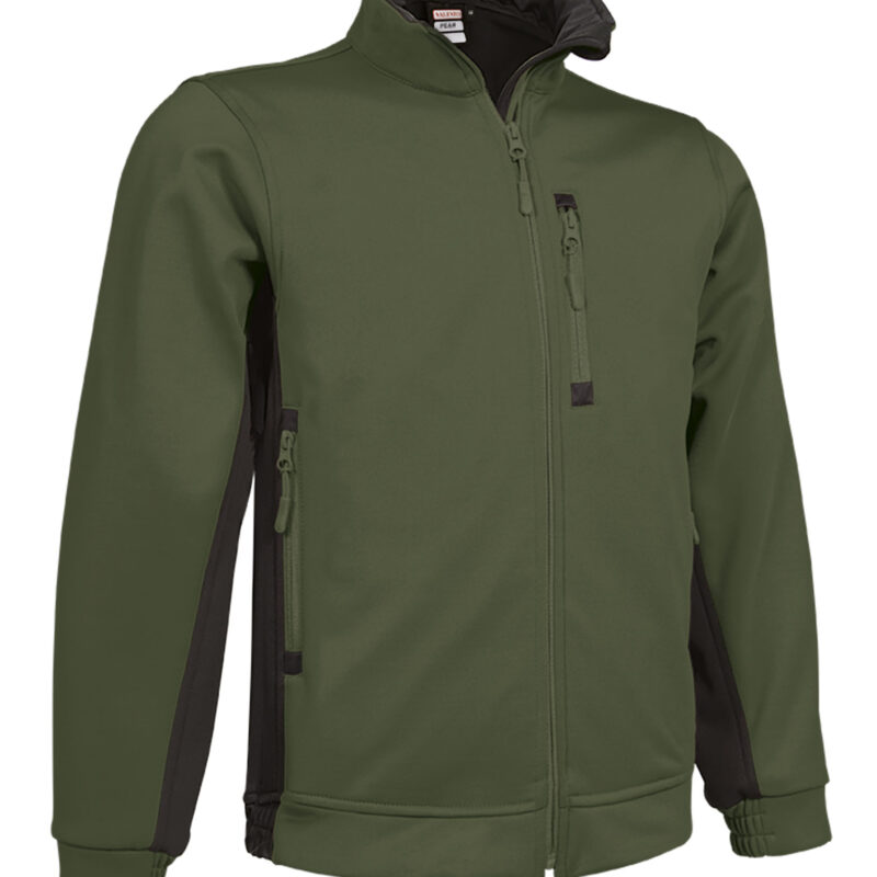 CQVAPEAKN Softshell Jacket PEAK - Χακί Πράσινο-Μαύρο