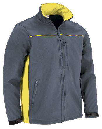 Softshell Jacket THUNDER - Cement Γκρι-Λεμονί Κίτρινο