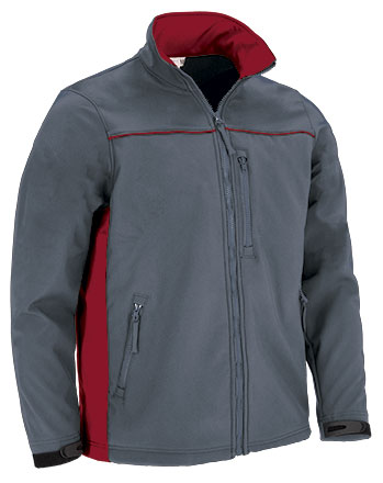 Softshell Jacket THUNDER - Cement Γκρι-Lotto Κόκκινο