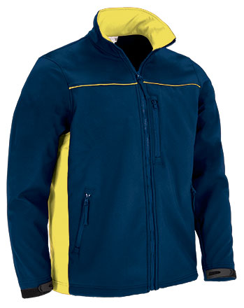 CQVATHUMA Softshell Jacket THUNDER - Orion Μπλε σκούρο Μπλε-Λεμονί Κίτρινο