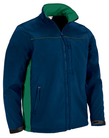 Softshell Jacket THUNDER - Orion Μπλε σκούρο Μπλε-Kelly Πράσινο