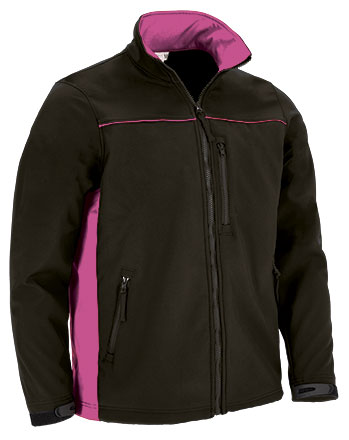 CQVATHUNM Softshell Jacket THUNDER - Μαύρο-Ματζέντα Ροζ