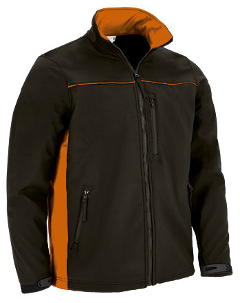 CQVATHUNN Softshell Jacket THUNDER - Μαύρο-Party Πορτοκαλί