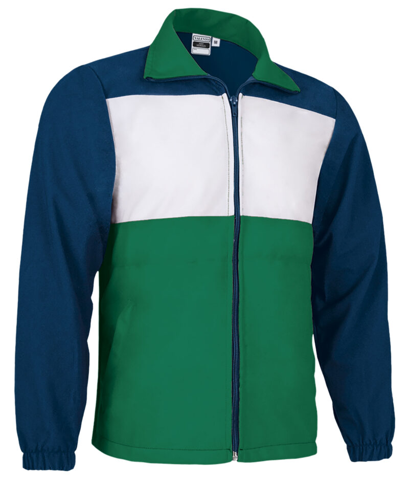 CQVAVERMV Αθλητικό Jacket VERSUS - Night Μπλε σκούρο Μπλε-Kelly Πράσινο-Λευκό