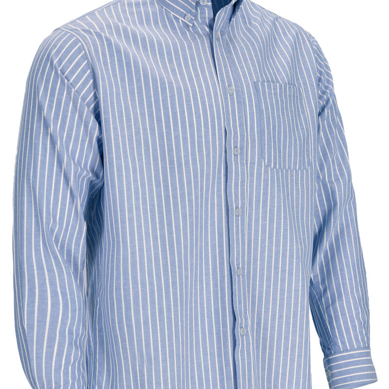 CSVAAGEBC Μακρυμάνικο Striped Shirt AGENCY - Λευκό-Γαλάζιο Μπλε
