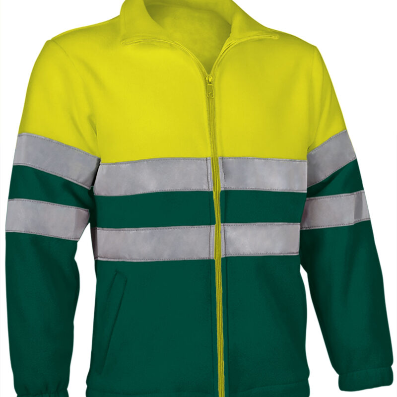 Υψηλής ορατότητας Fleece Jacket AIRPORT - Fluo Κίτρινο-Πράσινο Μπουκαλί