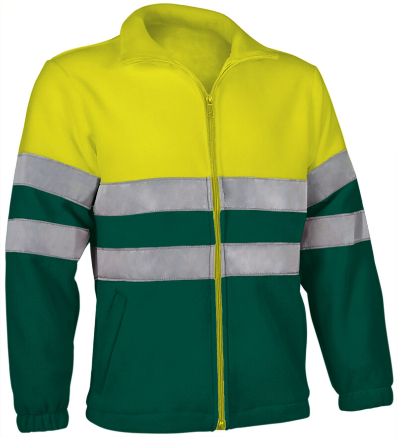 FPVAAIRAB Υψηλής ορατότητας Fleece Jacket AIRPORT - Fluo Κίτρινο-Πράσινο Μπουκαλί