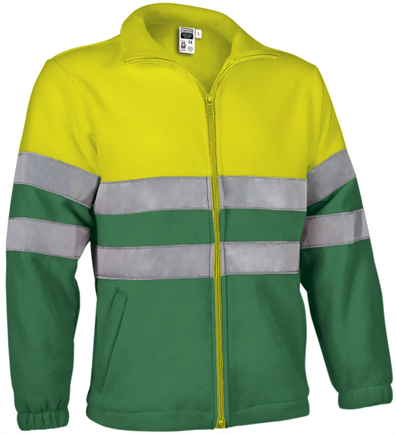 FPVAAIRAE Υψηλής ορατότητας Fleece Jacket AIRPORT - Fluo Κίτρινο-Amazon Πράσινο
