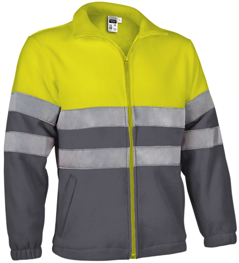 FPVAAIRAG Υψηλής ορατότητας Fleece Jacket AIRPORT - Fluo Κίτρινο-Charcoal Γκρι