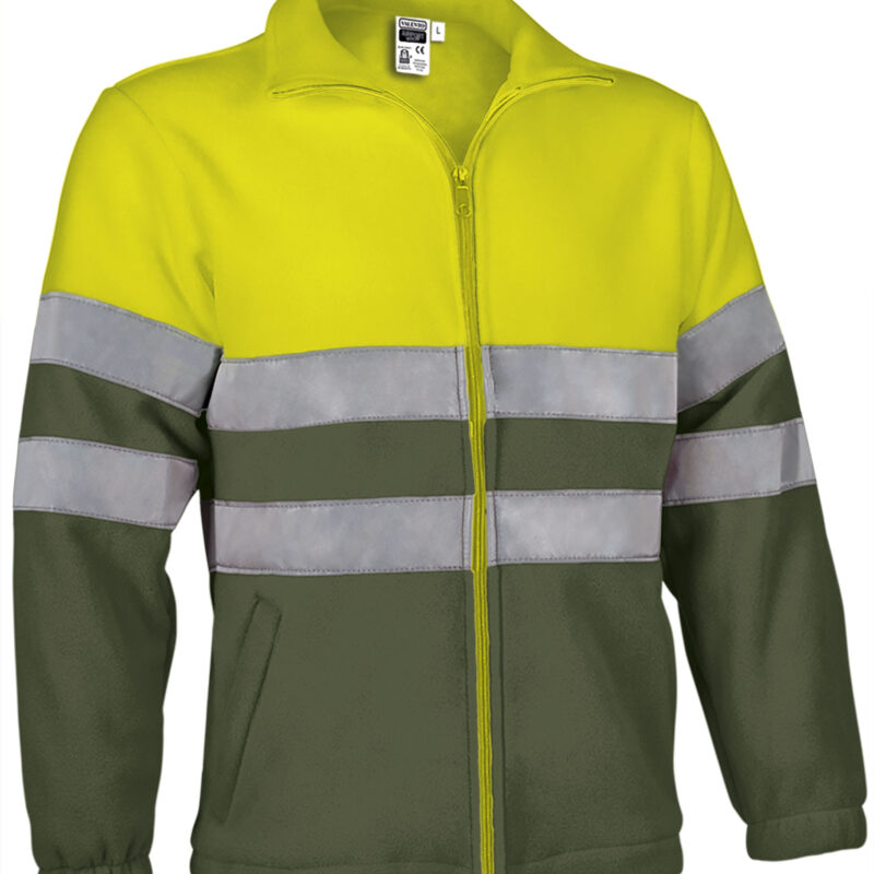 Υψηλής ορατότητας Fleece Jacket AIRPORT - Fluo Κίτρινο-Χακί Πράσινο