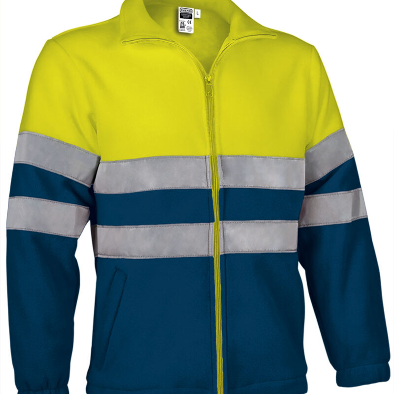 Υψηλής ορατότητας Fleece Jacket AIRPORT - Fluo Κίτρινο-Orion Μπλε σκούρο Μπλε